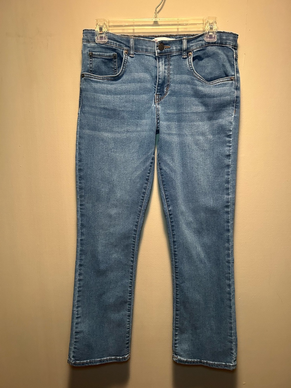 Levi's Kids Medium Blue High Rise Straight-Leg Adjustable Waist Jeans